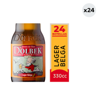 24x Cerveza D'Olbek Lager 4.5° Botella 330cc
