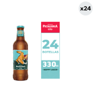24x Cerveza Patagonia Hoppy Lager 4.8° Botella 330cc