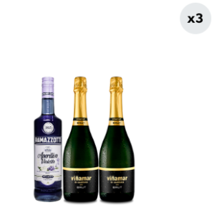 Pack Ramazzotti Violetto 700c + 2 Espumante Viñamar Brut 750cc