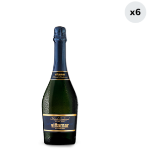 6x Espumante Viñamar Método Tradicional Extra Brut 750cc