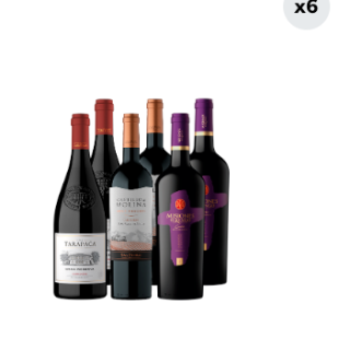 6x Vinos Gran Reserva Carmenere Variedades 750cc