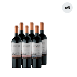 6x Vinos Castillo de Molina Cepas 750cc