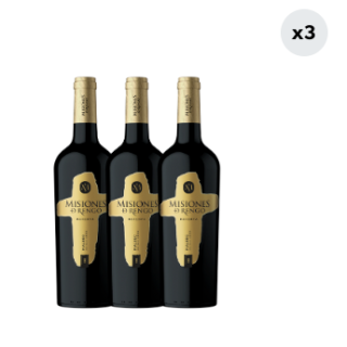 3x Vino Misiones De Rengo Reserva Malbec 750cc