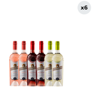 6x Cóctel de Vino Pack Mixto Donnaluna 750cc