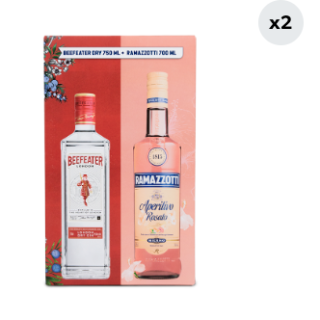 Pack Ramazzotti Rossato 15° 700cc + Gin Beefeater London Dry 40° 750cc