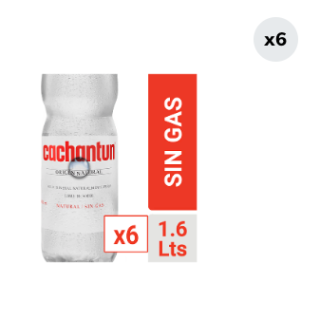 Pack 6 Aguas Mineral Cachantun Sin Gas 1.6L
