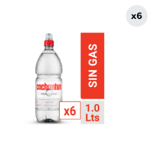 Pack 6 Aguas Mineral Cachantun Sin Gas 1L