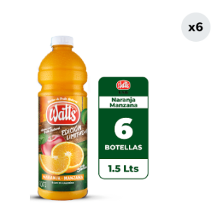 6x Néctar Watt's Naranja Manzana 1.5L
